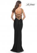 Picture of: Modern Jersey Dress with Twist Band Details in Black, Style: 31333, Detail Picture 10