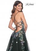 Picture of: Gorgeous Sequin Floral Lace Applique A-Line Tulle Prom Dress in Black, Style: 32023, Detail Picture 10