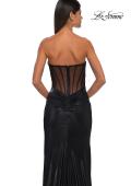 Picture of: Metallic Jersey Dress with Ruching and Sweetheart Top in Black, Style: 32375, Detail Picture 10