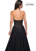 Picture of: Strapless Tulle Gown with Unique Beaded Sheer Top in Black , Style 32856, Detail Picture 10