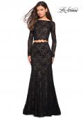 Picture of: Stretch Lace Long Sleeve Two Piece Prom Dress, Style: 27601, Detail Picture 11