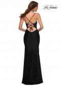 Picture of: Prom Dress with Beautiful Lace Bodice and Jersey Skirt in Black, Style: 30466, Detail Picture 11