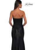 Picture of: Strapless Satin Dress with Lace Top and Sweetheart Neckline in Black, Style: 32582, Detail Picture 11