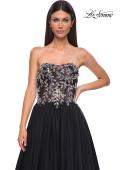 Picture of: A-line Tulle Prom Dress with Stunning Floral Beaded Design in Black , Style 32862, Detail Picture 13