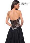 Picture of: A-line Tulle Prom Dress with Stunning Floral Beaded Design in Black , Style 32862, Detail Picture 14