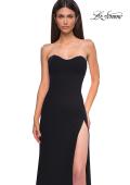 Picture of: Jersey Strapless Dress with Sweetheart Rhinestone Lined Neckline in Black , Style 32829, Detail Picture 17