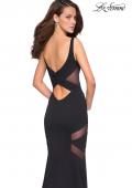 Picture of: Elegant Strapless A Line Gown with Pockets in Black, Style: 27104, Back Picture