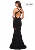 Picture of: Sultry Black Prom Dress with Illusion Detailing in Black, Style: 27454, Back Picture