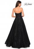 Picture of: Black Strapless Fully sequin Formal Prom Gown in Black, Style: 27467, Back Picture