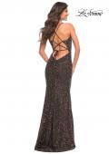 Picture of: Unique Soft Sequin Dress in Black in Black, Style: 30765, Back Picture