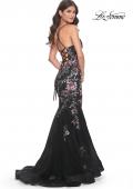 Picture of: Mermaid Dress with Multi Color Sequin Lace Applique in Black, Style: 32246, Back Picture
