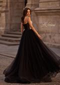 Picture of: Unique Rhinestone Top with Tulle Skirt Prom Dress in Black , Style 32704, Back Picture