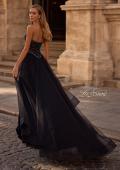Picture of: Strapless Tulle Gown with Unique Beaded Sheer Top in Black , Style 32856, Back Picture