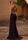 Picture of: Stunning Rhinestone Beaded Top Evening Dress with Jersey Skirt in Black , Style: 32910, Back Picture