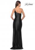 Picture of: Simple One Shoulder Liquid Jersey Dress in Black, Style: 31391, Detail Picture 18