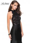 Picture of: Mermaid dress with sheer sides and open back in Black, Style: 24778, Detail Picture 1
