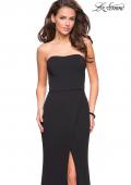 Picture of: Simple Strapless Prom Dress with Double Strap Back in Black, Style: 27035, Detail Picture 1