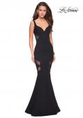 Picture of: Elegant Strapless A Line Gown with Pockets in Black, Style: 27104, Detail Picture 1