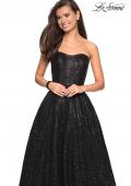 Picture of: Black Strapless Fully sequin Formal Prom Gown in Black, Style: 27467, Detail Picture 1