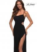 Picture of: Prom Dress with Side Cut Out and High Side Slit in Black, Detail Picture 1