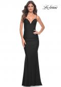 Picture of: Jersey Dress with Bustier Top and Illusion Back in Black, Style: 32257, Detail Picture 1