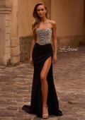 Picture of: Stunning Rhinestone Beaded Top Evening Dress with Jersey Skirt in Black , Style: 32910, Detail Picture 1