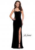 Picture of: Long Velvet Dress with Sweetheart Neckline in Black, Style: 25375, Detail Picture 2