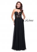 Picture of: Long Strapless Prom Dress with Pockets and Choker in Black, Style: 25450, Detail Picture 2