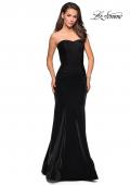 Picture of: Strapless Mermaid Prom Dress with Ruching in Black, Style: 26999, Detail Picture 2