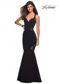 Picture of: Sultry Black Prom Dress with Illusion Detailing in Black, Style: 27454, Detail Picture 2