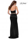 Picture of: Two Piece Stretch Satin Prom Dress in Black, Style 29941, Detail Picture 2