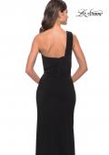 Picture of: Chic One Shoulder Jersey Dress with Cut Out in Black, Style: 31357, Detail Picture 2