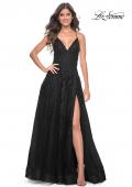 Picture of: Tulle Prom Dress with Lace Detail in Black, Style: 32303, Detail Picture 2