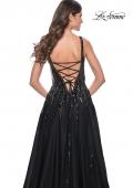Picture of: A-Line Rhinestone and Beaded Embellished Prom Dress in Black, Style: 32345, Detail Picture 2