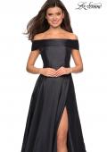Picture of: Long Off The Shoulder Gown with Pockets in Black, Style: 27005, Detail Picture 3