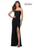 Picture of: Strapless Gown With Double Criss Cross Open Back in Black, Style: 28944, Detail Picture 3