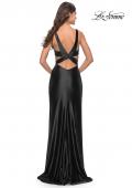 Picture of: Unique Liquid Jersey Dress with Cut Outs in Black, Style: 31374, Detail Picture 3