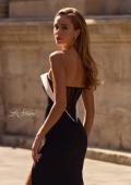 Picture of: Black and White Prom Dress with Illusion Back in Black , Style 32808, Detail Picture 3