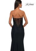 Picture of: Strapless Prom Dress with Unique Rhinestone Design Top in Black, Style: 32961, Detail Picture 3