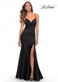 Picture of: Prom Dress with Ruching and Sweetheart Neckline in Black, Style: 28720, Detail Picture 4