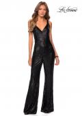 Picture of: Chic Sequin Jumpsuit with V-Neckline in Black, Style: 28722, Detail Picture 5