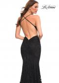 Picture of: Stunning Mermaid Stretch Lace Gown with Low Back in Black, Detail Picture 5