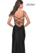 Picture of: Cut Out Jersey Dress with High Slit in Black, Style: 31332, Detail Picture 5