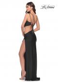 Picture of: One Shoulder Dress with Side Cut Out and Unique Back in Black, Style: 31386, Detail Picture 5