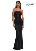 Picture of: Fabulous Metallic Jersey Ruched Strapless Dress in Black, Style: 32518, Detail Picture 5