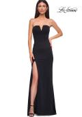 Picture of: Chic Jersey Evening Dress with V Neckline in Black , Style 32784, Detail Picture 5