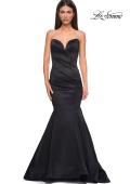 Picture of: Mermaid Stretch Mikado Evening Dress with Illusion Back in Black , Style 32791, Detail Picture 5