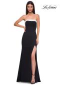 Picture of: Black and White Prom Dress with Illusion Back in Black , Style 32808, Detail Picture 5