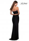 Picture of: Tube Top Two Piece Long Jersey Prom Dress in Black, Style: 28703, Detail Picture 6