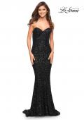 Picture of: Strapless Sweetheart Luxe Sequin Gown in Black, Style: 30714, Detail Picture 6